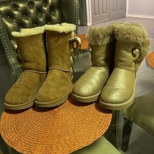 Ugg Faux Fur Lined Winter Boots Set